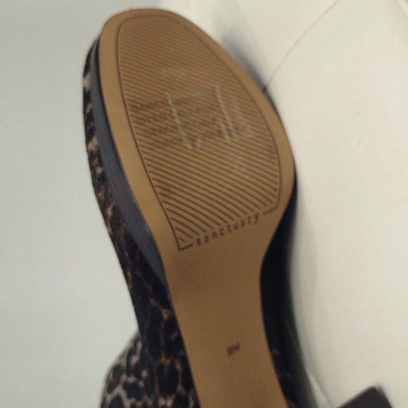 Sanctuary Razzle Gray leopard animal calf hair boots leather Block Heel Zip 8 - Picture 8 of 8